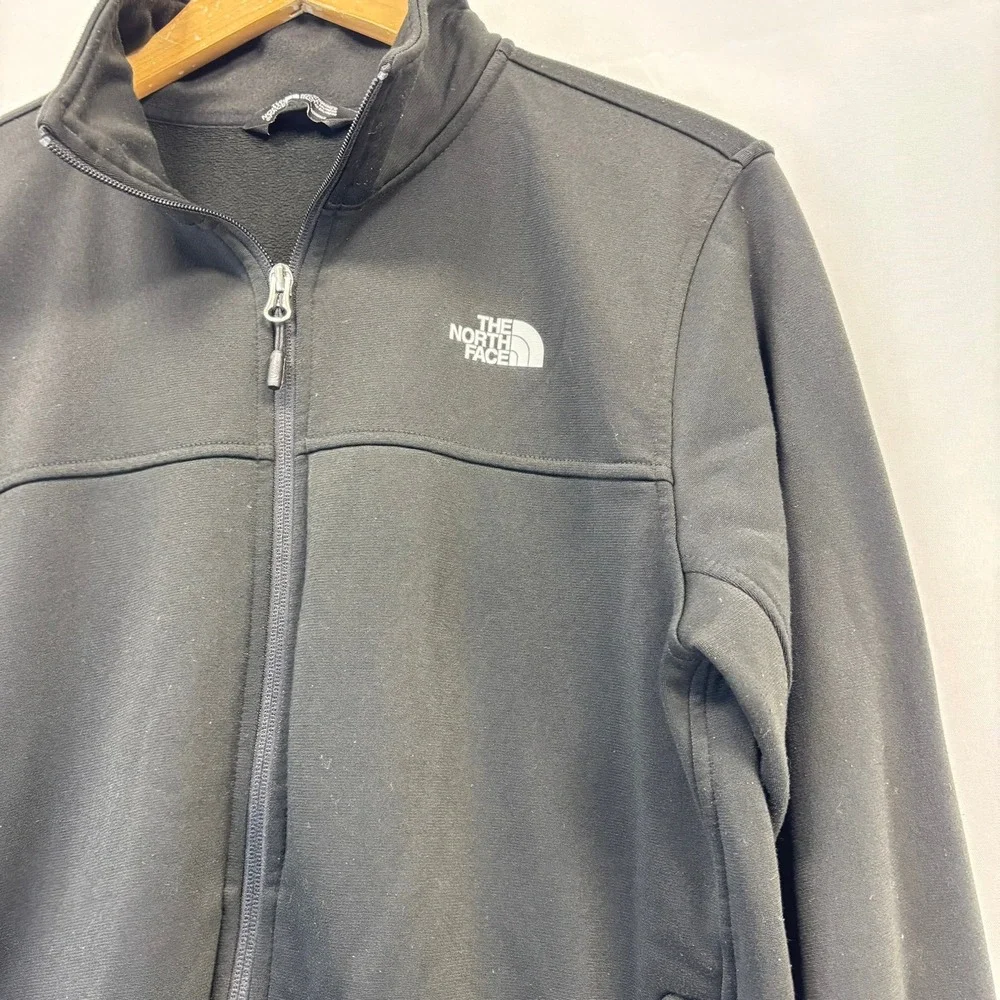 The North Face Full Zip Softshell Jacket Mens Medium Black Casual Athleisure
